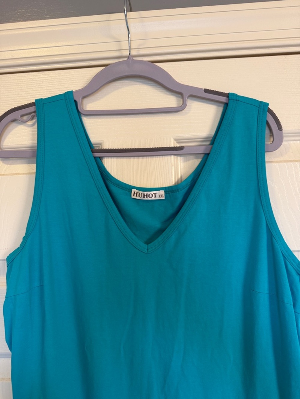 Sleeveless V-Neck Midi Dress in Teal - Picture 3 of 5